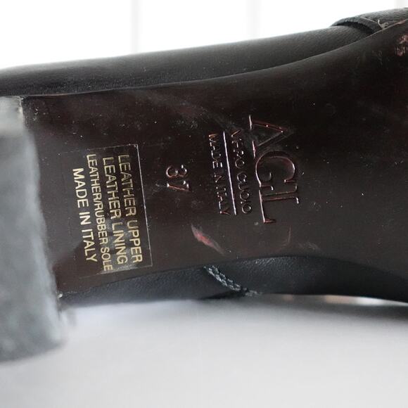 AGL Himena Black Leather Buckle Ankle Boot - Picture 9 of 9